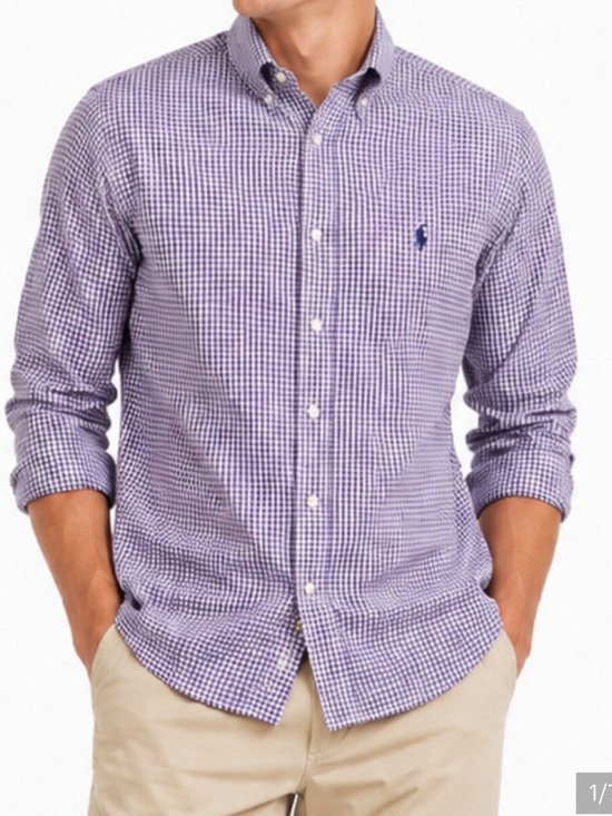 Ralph Lauren Other - Ralph Lauren Gingham Purple/White Button Down Size Medium